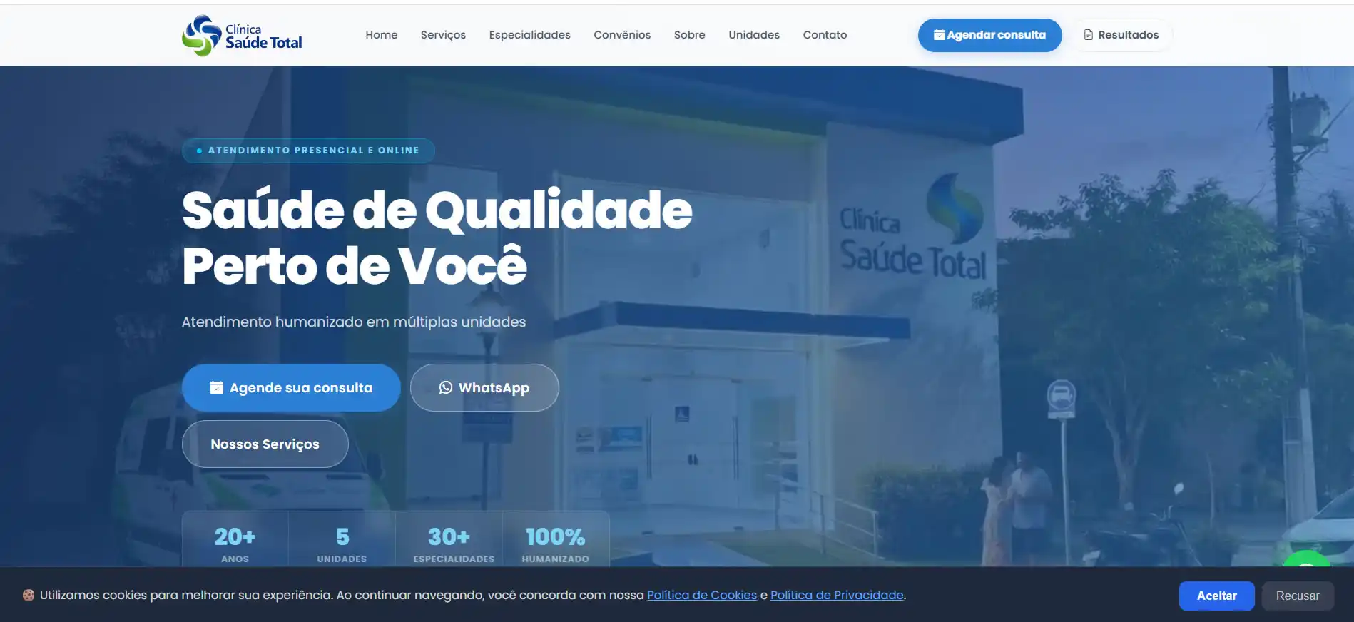 Clinica Saúde Total - Portfólio Rio Digital Marketing